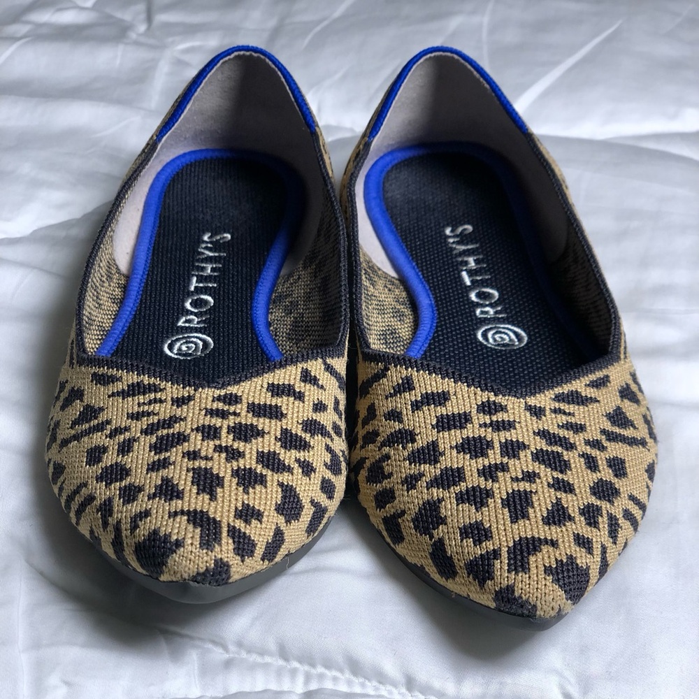 Rothy’s “The Point” leopard print flats. Excellent used condition - Picture 4 of 9